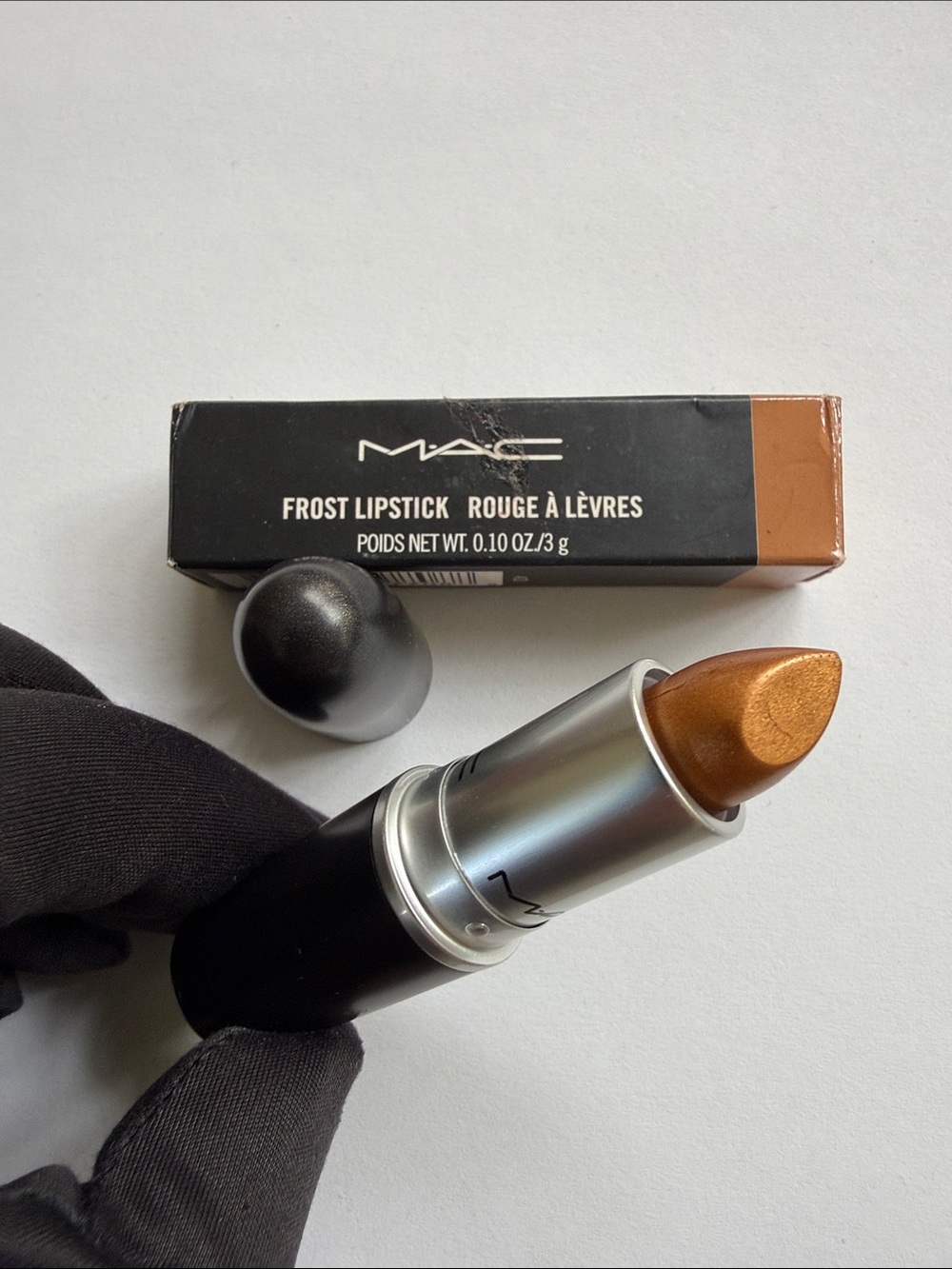 MAC Cosmetics Frost Lipstick in Metallic Copper-Bronze Shimmer NWT
